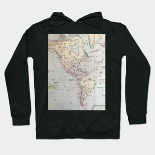 Volcano Map, 1800s, United States, North America, South America Hoodie